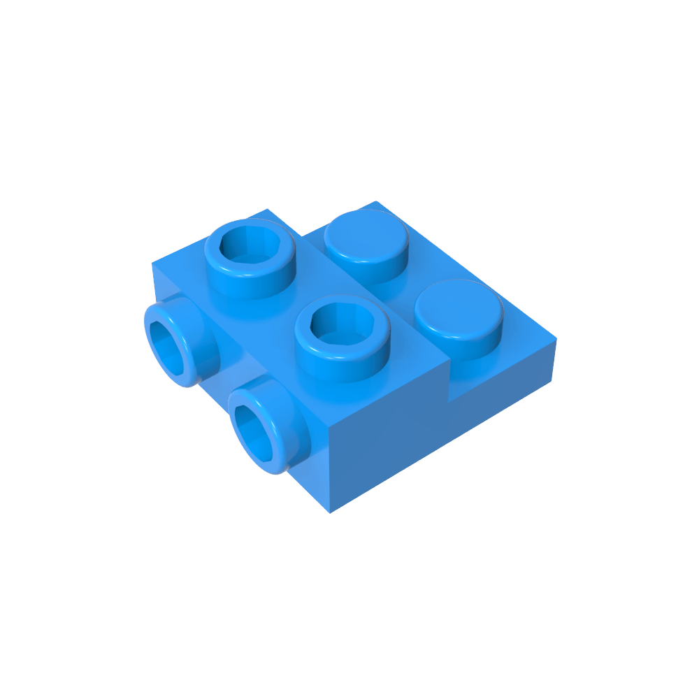 Plaque spéciale 2 x 2 x 0,667 avec deux goujons latéraux et deux goujons en relief-MyGobricksFr