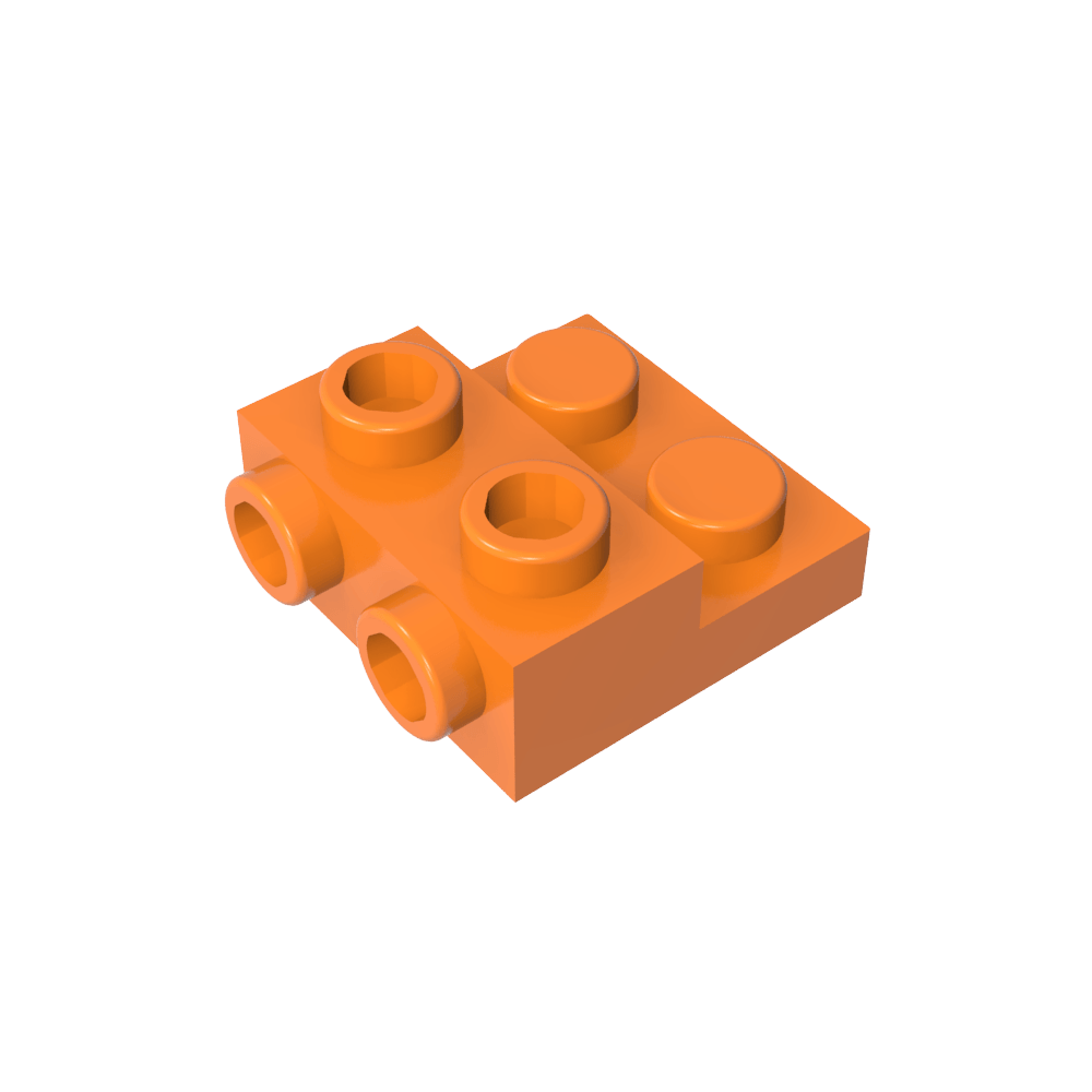 Plaque spéciale 2 x 2 x 0,667 avec deux goujons latéraux et deux goujons en relief-MyGobricksFr