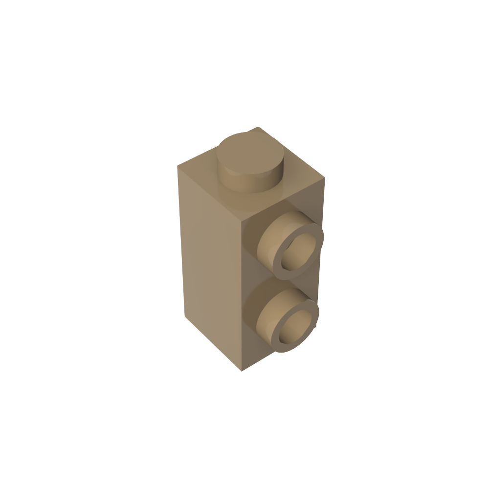 Brique spéciale 1 x 1 x 1 2/3 avec tenons sur 1 côté-MyGobricksFr