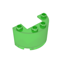 Demi-cylindre 2 x 4 x 2 avec découpe 1 x 2-MyGobricksFr