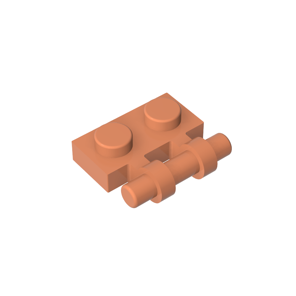 Plaque spéciale 1 x 2 Poignée latérale [Extrémités libres]-MyGobricksFr