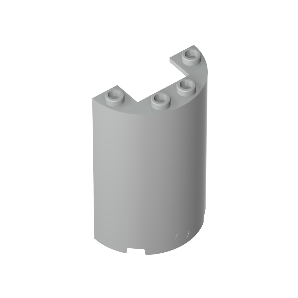 Demi-cylindre 2 x 4 x 5 avec découpe 1 x 2-MyGobricksFr