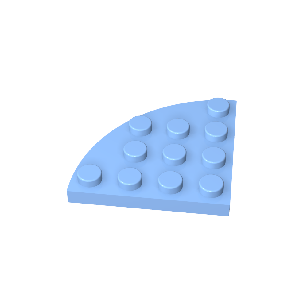Assiette à coins arrondis 4 x 4-MyGobricksFr