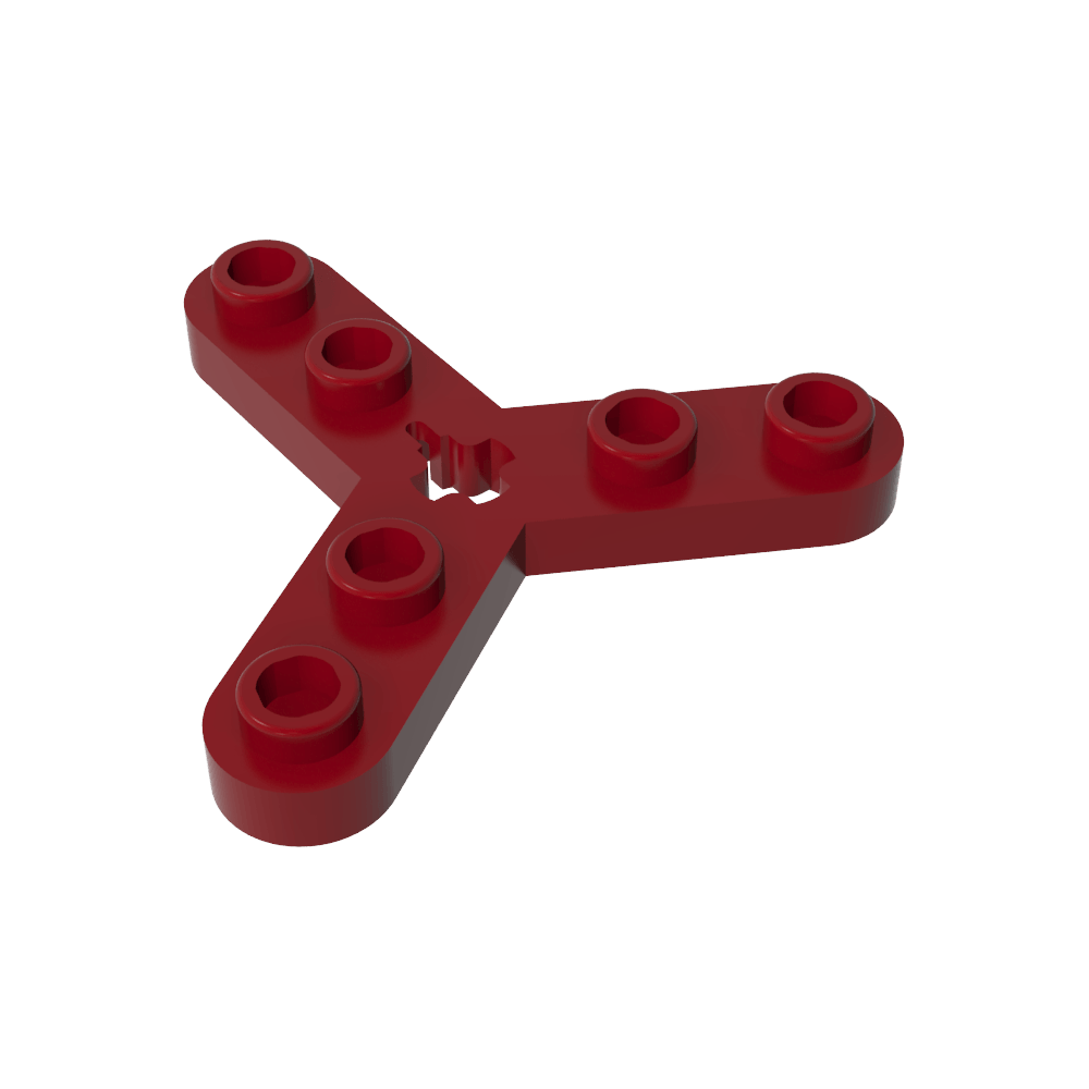 Rotor à plaque Technic à 3 pales avec extrémités lisses et 6 tenons (hélice)-MyGobricksFr