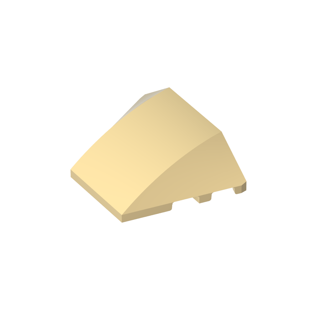 Coin incurvé 4 x 3 sans montants [Lisse]-MyGobricksFr