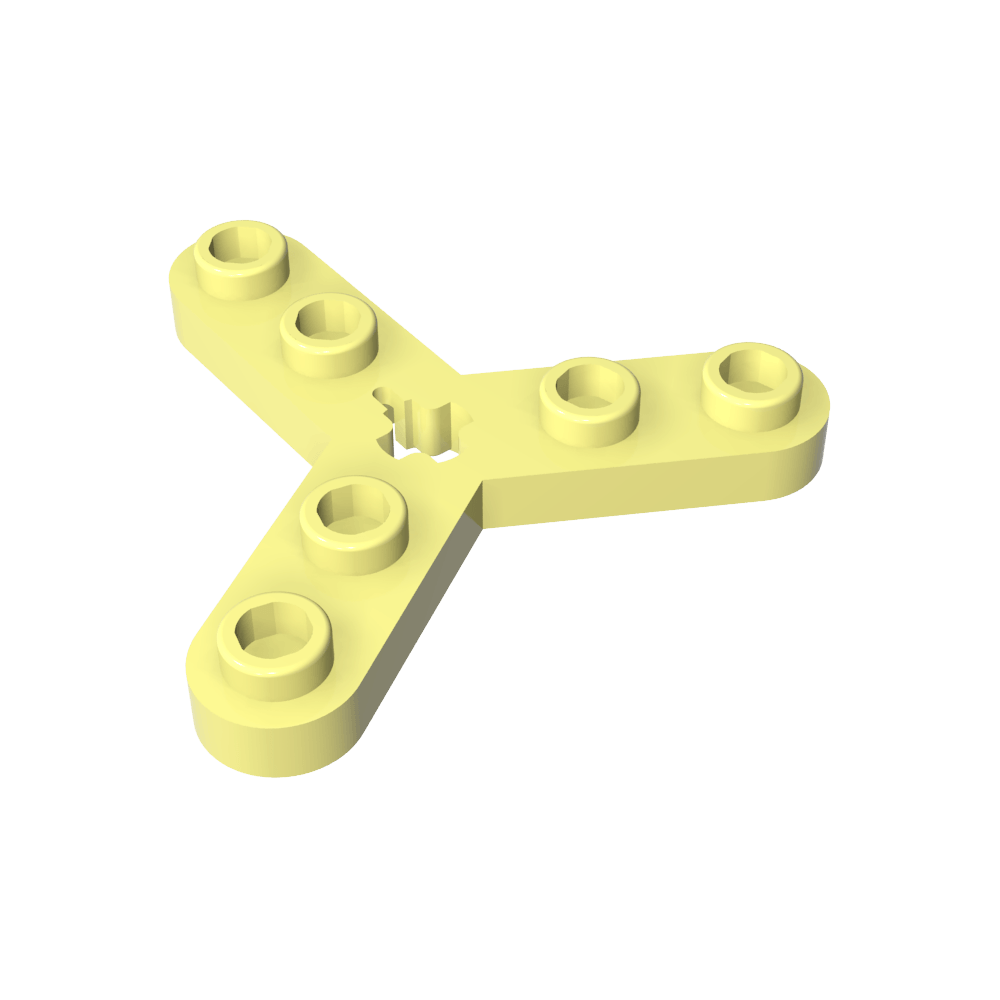 Rotor à plaque Technic à 3 pales avec extrémités lisses et 6 tenons (hélice)-MyGobricksFr