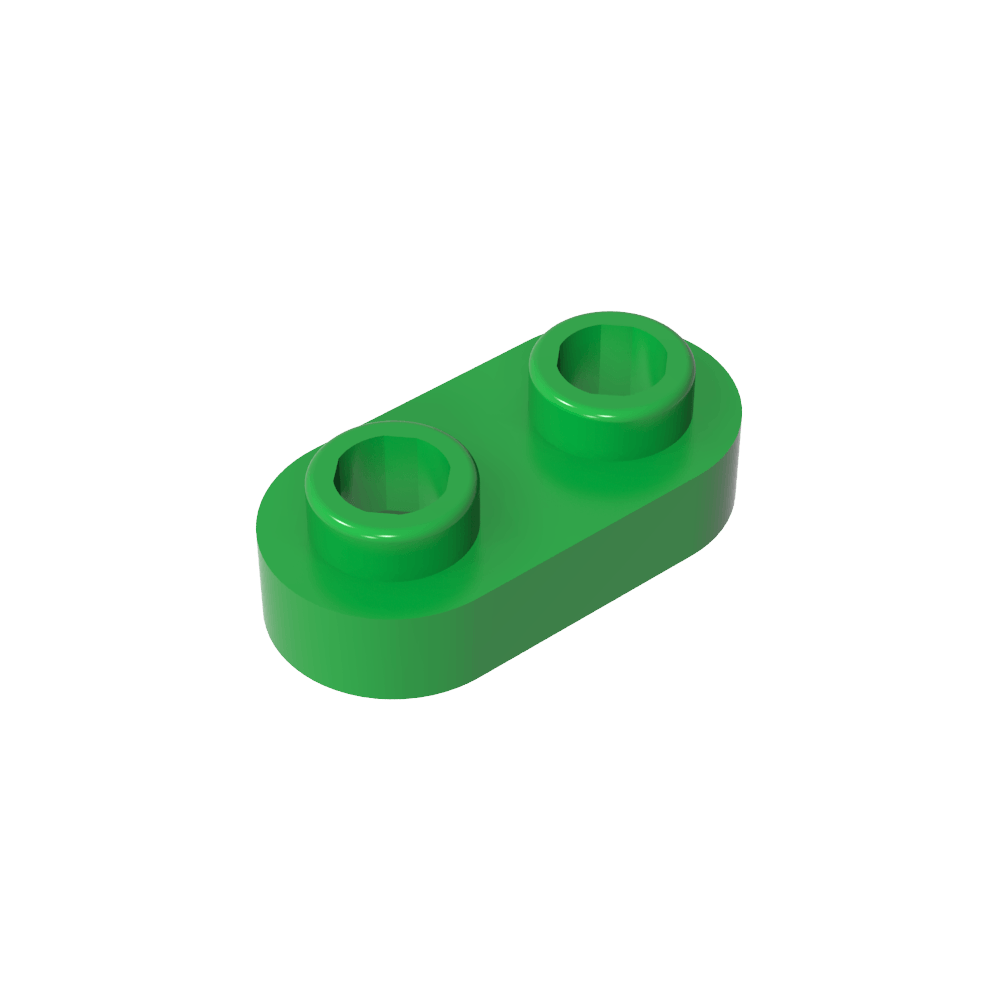 Plaque spéciale 1 x 2 arrondie avec 2 goujons ouverts-MyGobricksFr