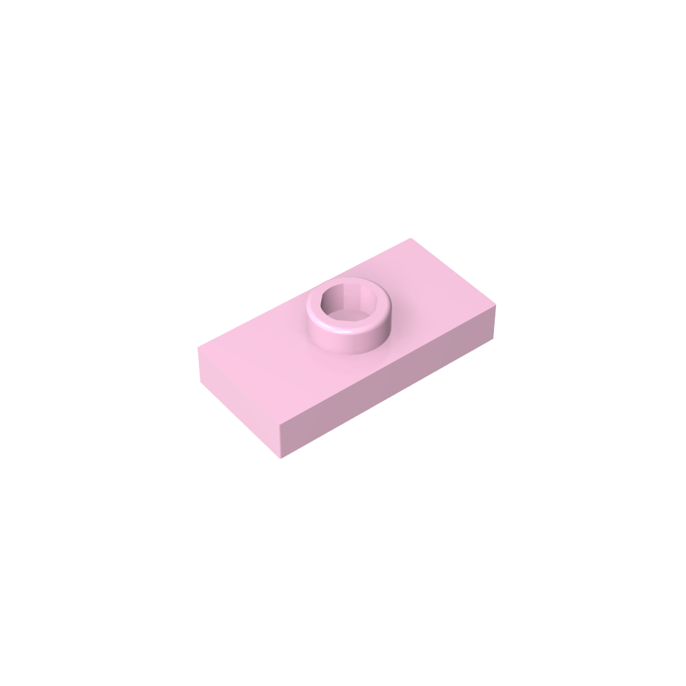 Plaque spéciale 1 x 2 avec 1 goujon rainuré et support de goujon intérieur (cavalier)-MyGobricksFr