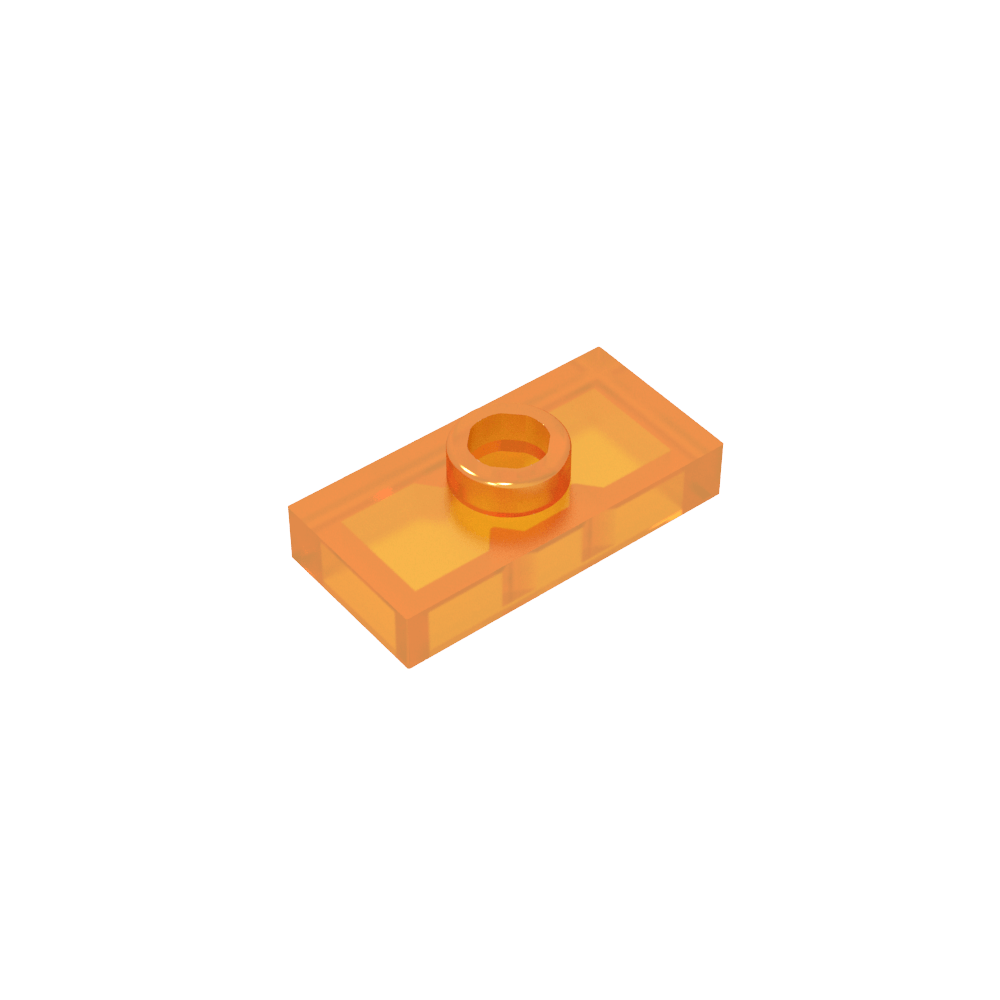Plaque spéciale 1 x 2 avec 1 goujon rainuré et support de goujon intérieur (cavalier)-MyGobricksFr