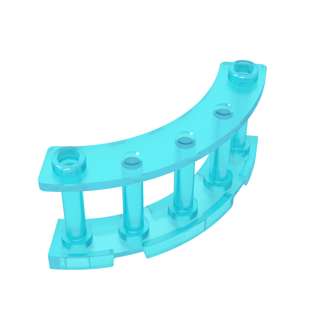 Quart de rond à 2 montants pour clôture à fuseaux 4 x 4 x 2-MyGobricksFr