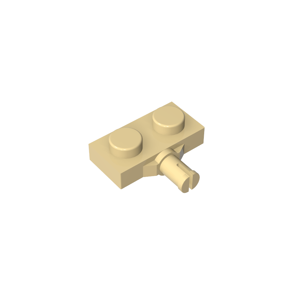 Plaque spéciale 1 x 2 avec support de roue, fente simple-MyGobricksFr