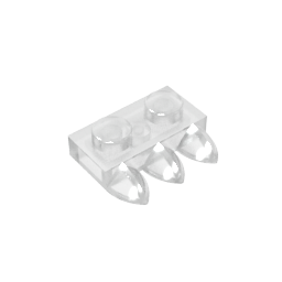 Plaque spéciale 1 x 2 à trois dents [Tri-Tooth]-MyGobricksFr