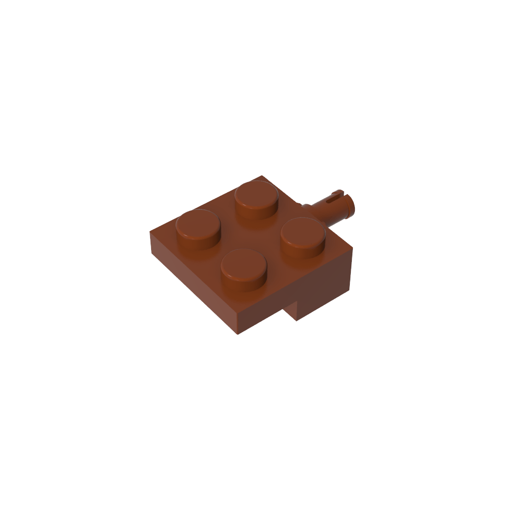 Plaque spéciale 2 x 2 avec support de roue-MyGobricksFr
