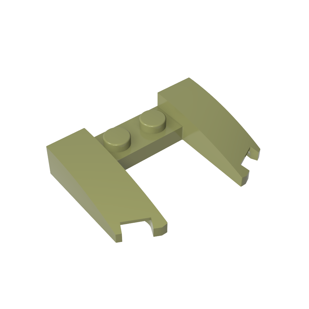 Découpe en forme de coin incurvée 3 x 4 x 2/3-MyGobricksFr