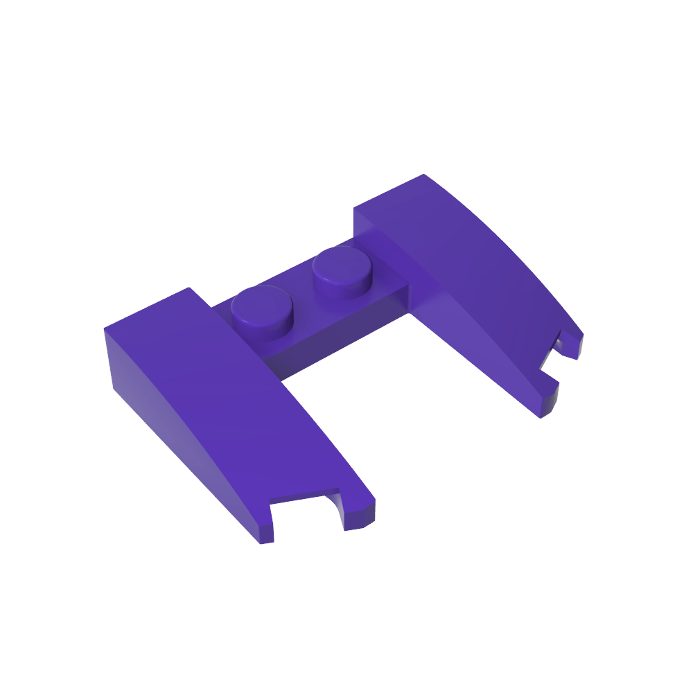 Découpe en forme de coin incurvée 3 x 4 x 2/3-MyGobricksFr