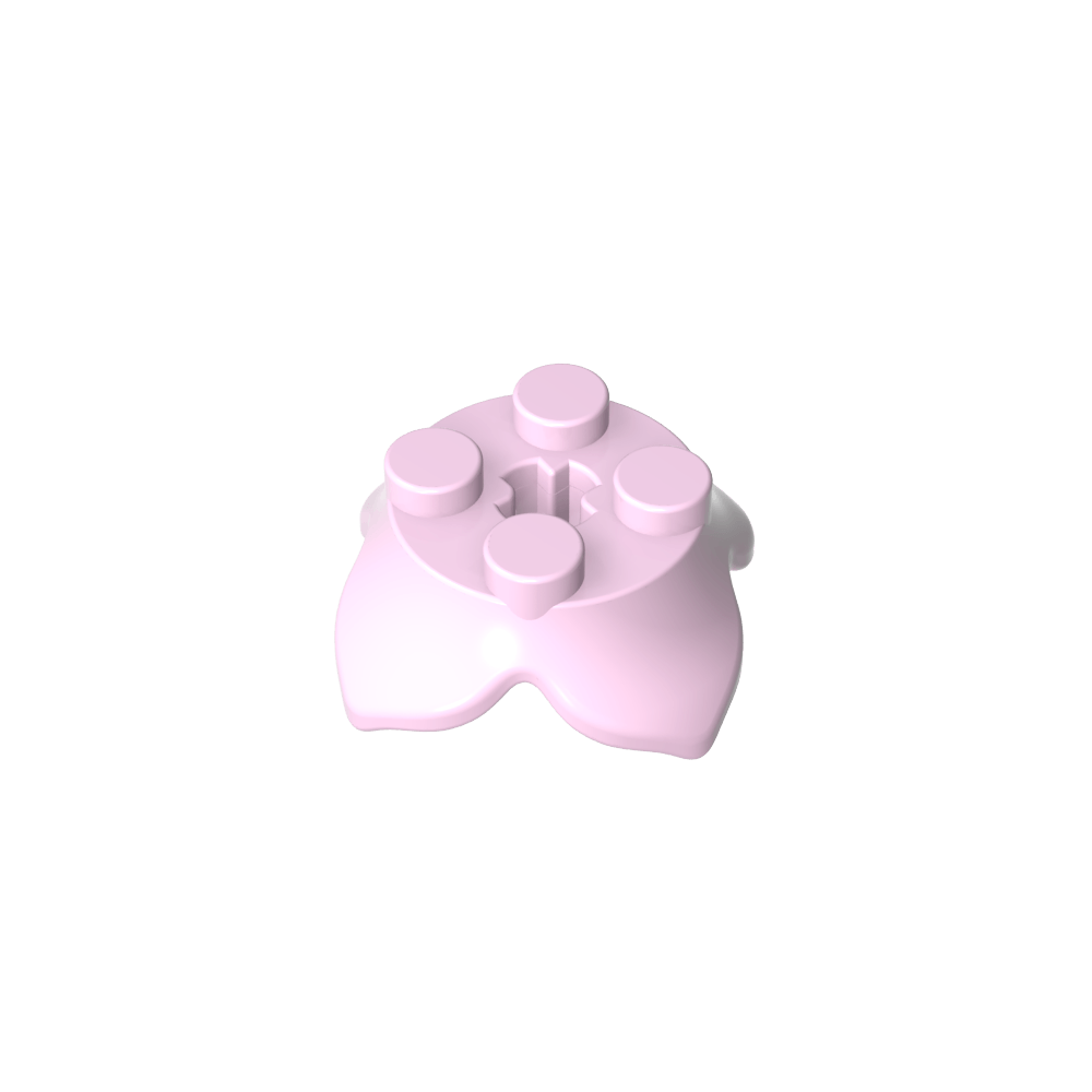 Plaque ronde 2 x 2 x 2/3 avec trou d'essieu et 4 extensions de lames-MyGobricksFr