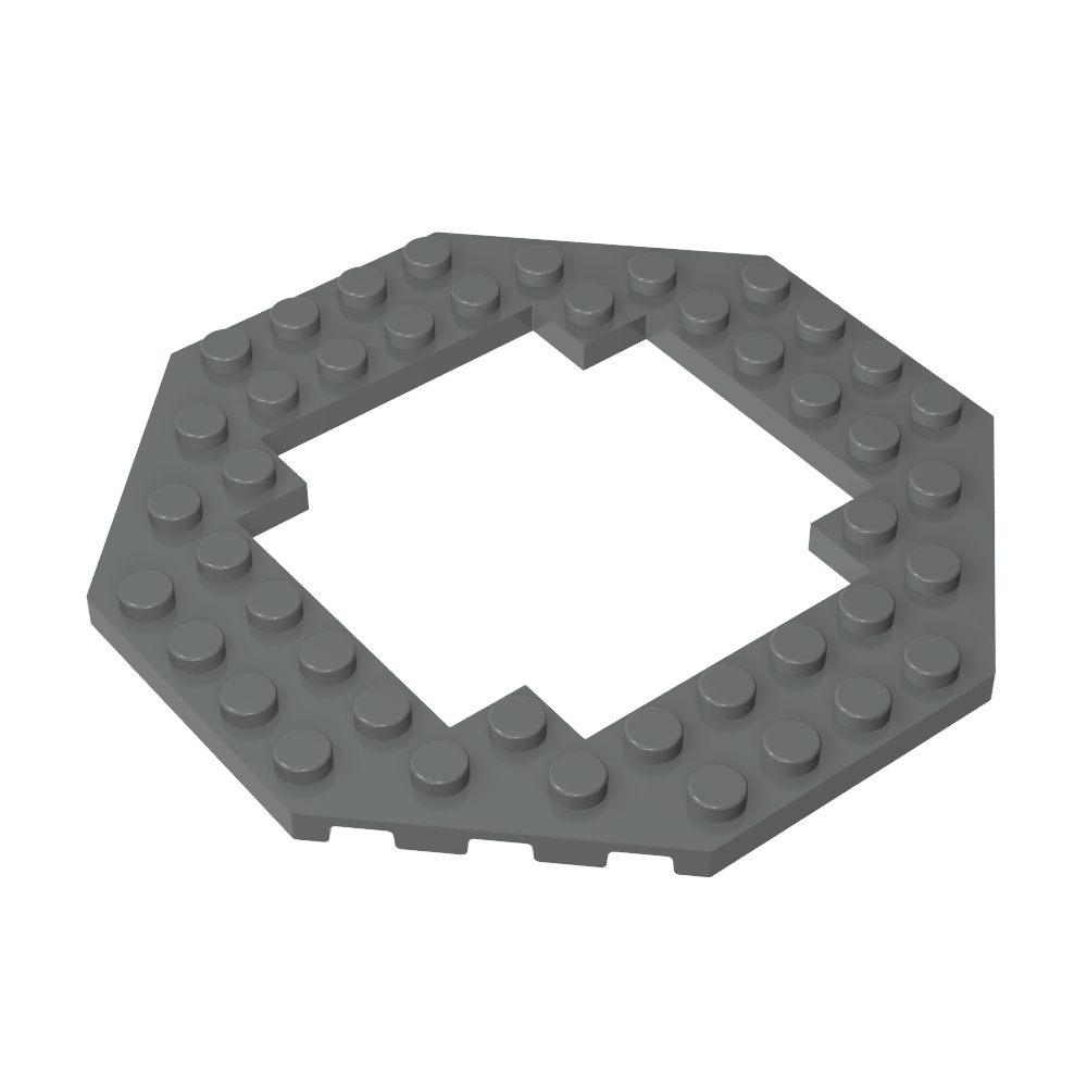 Assiette spéciale 10 x 10 octogonale à centre ouvert-MyGobricksFr