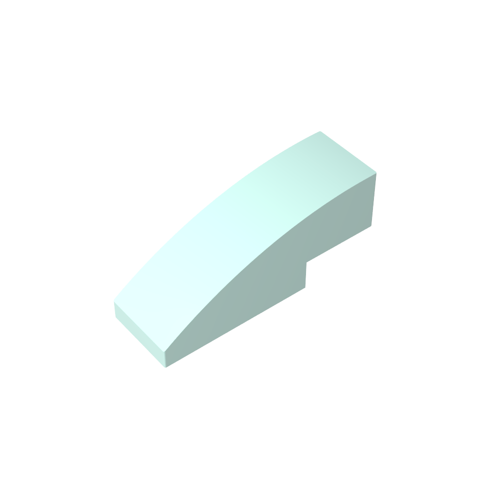 Toit incurvé en pente 3 x 1 sans montants-MyGobricksFr