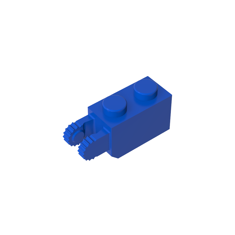 Brique à charnière 1 x 2, verrouillage à 2 doigts, extrémité verticale, 9 dents-MyGobricksFr