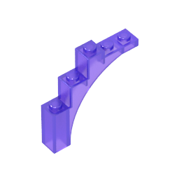 Arche en briques 1 x 5 x 4 [Courbe irrégulière, supports croisés surélevés sur la face inférieure]-BricksBulk.Fr