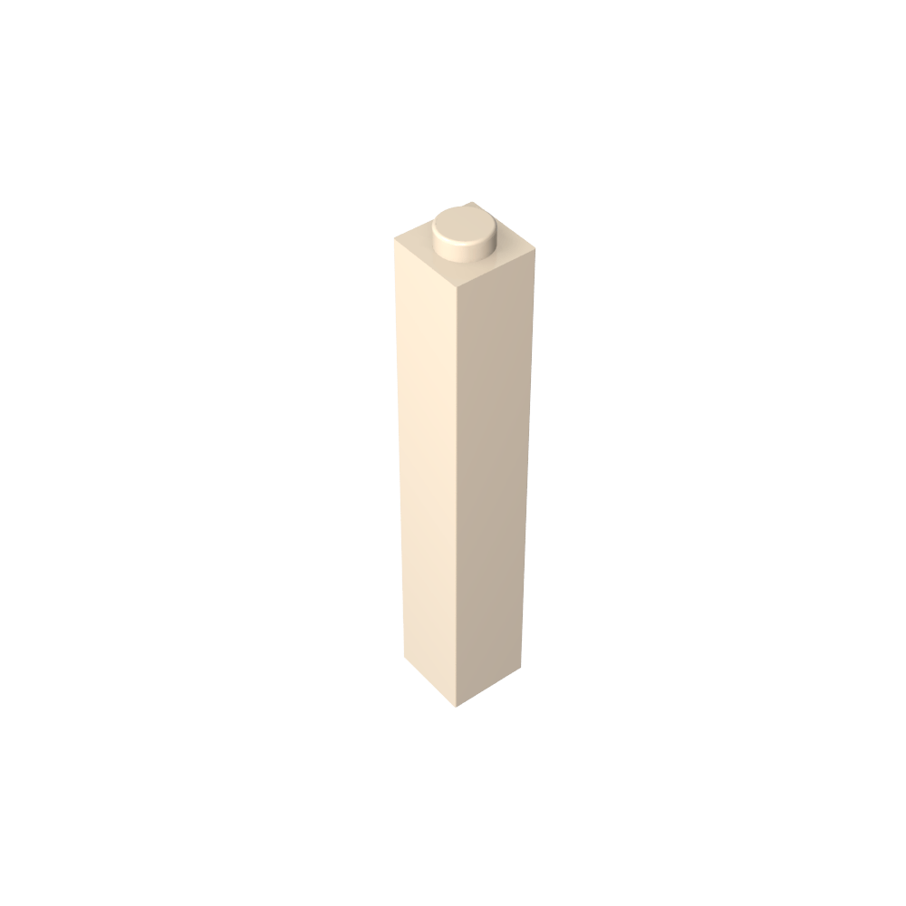 Brique 1 x 1 x 5 avec montant ouvert ou creux obturé-MyGobricksFr
