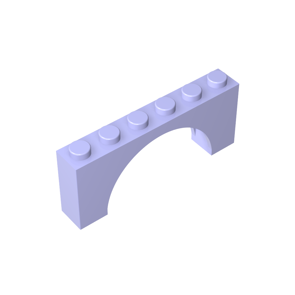 Arche en brique 1 x 6 x 2 - Dessus mince sans dessous renforcé [Nouvelle version]-MyGobricksFr