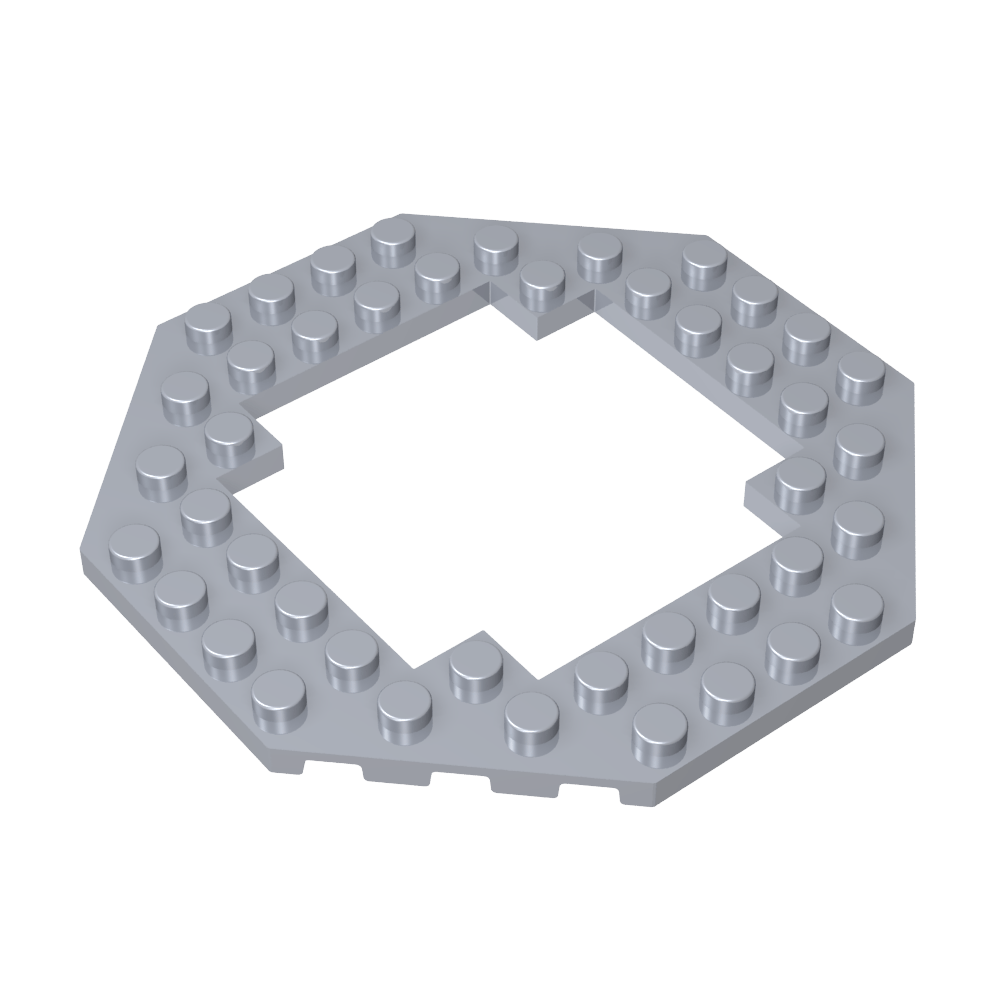 Assiette spéciale 10 x 10 octogonale à centre ouvert-MyGobricksFr