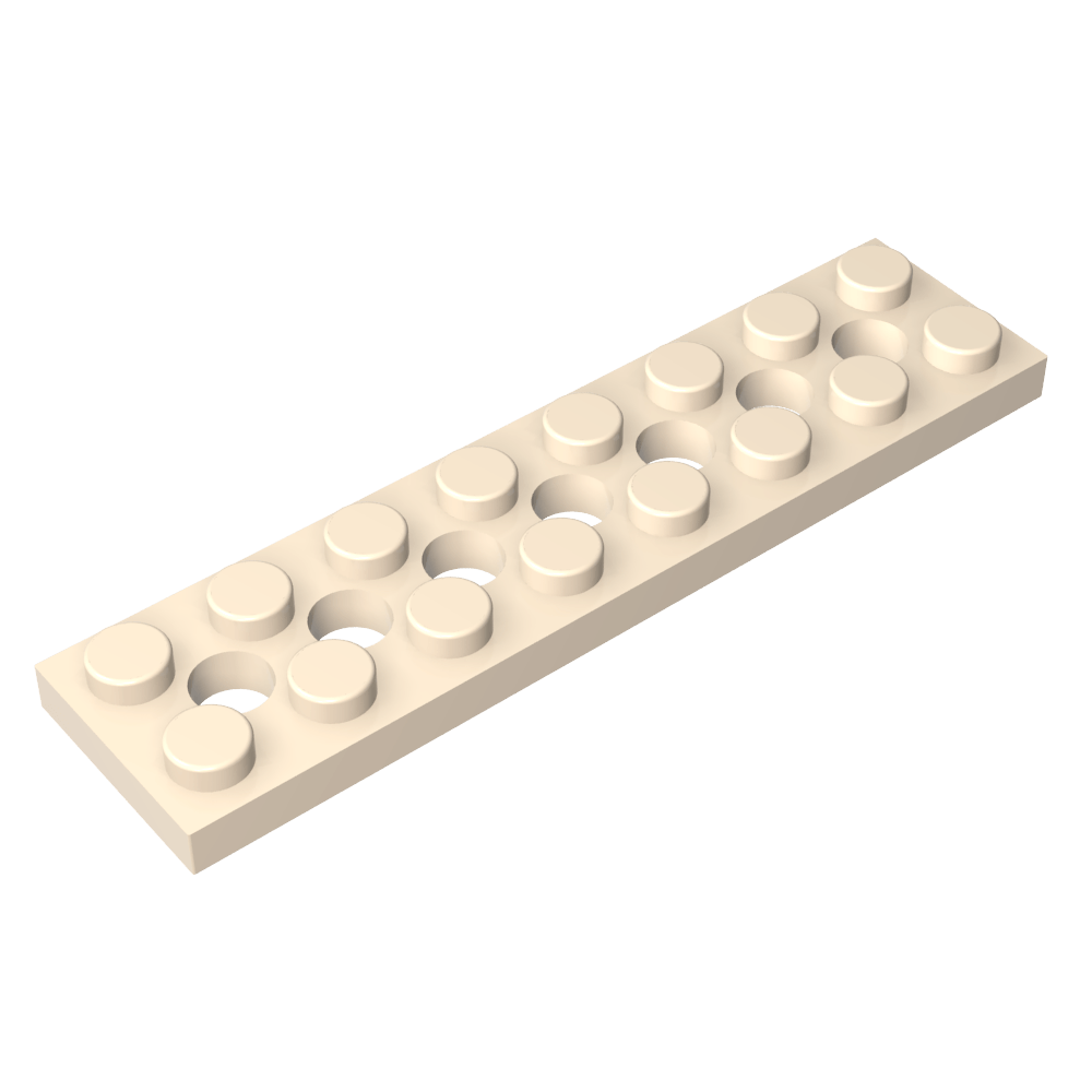 Plaque Technic 2 x 8 [7 trous]-MyGobricksFr