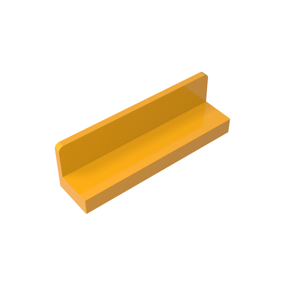 Panneau 1 x 4 x 1 avec coins arrondis [Mur mince]-MyGobricksFr