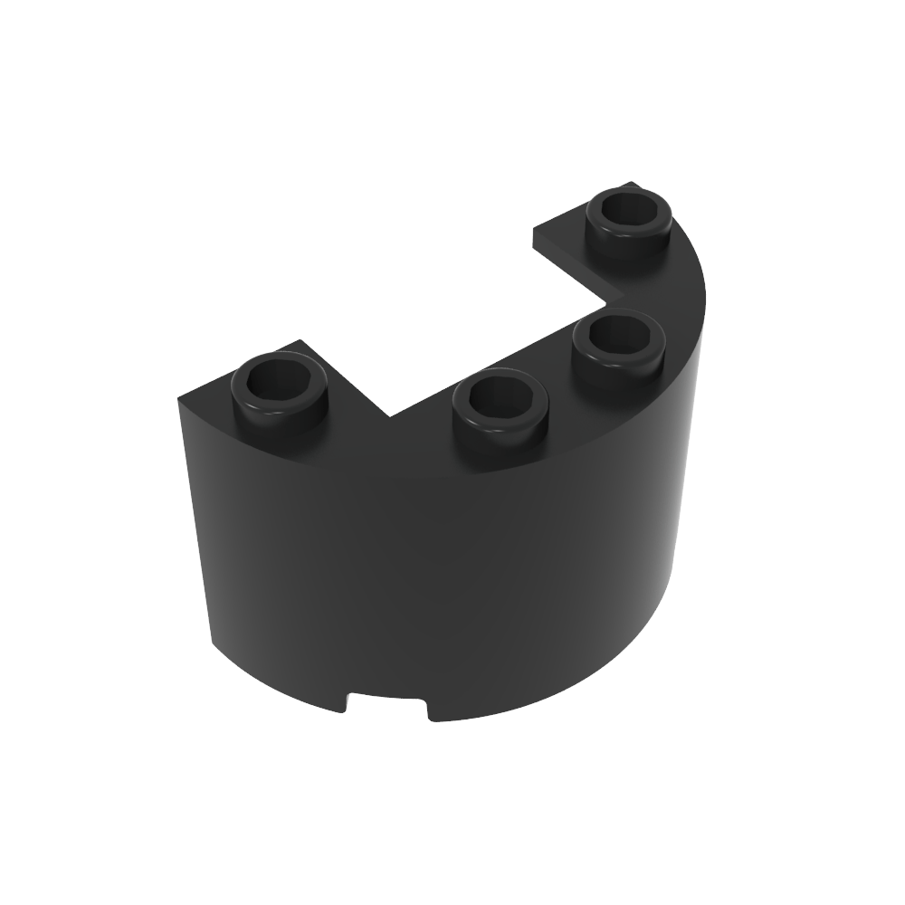 Demi-cylindre 2 x 4 x 2 avec découpe 1 x 2-MyGobricksFr