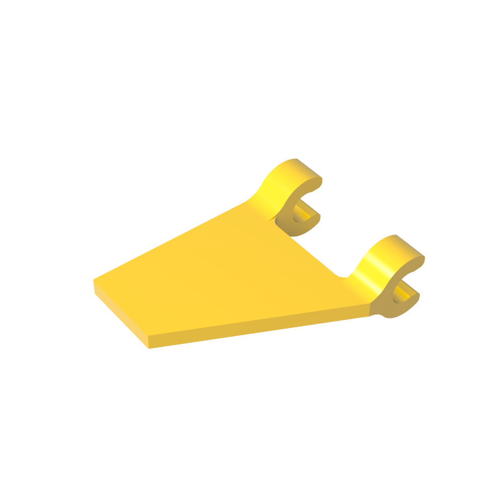 Drapeau trapézoïdal 2 x 2 avec 2 clips [clips en U épais]-BricksBulk.Fr