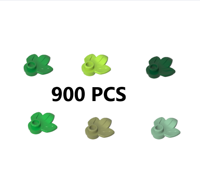 Plante, Assiette ronde 1 x 1 avec 3 feuilles x900PCS #32607