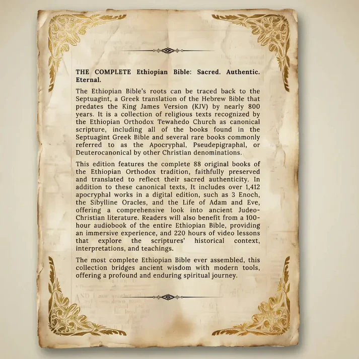 🎉 New Year Special: 50% Off! Complete Ethiopian Bible – Hardcover Collector's Edition 📖✨ Ultimate Gift for Faith & Study 🎁