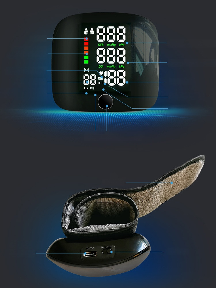 ✅ Certified by FDA, CE, and SGS, with blood pressure accuracy within ±3mmHg and pulse rate within ±5%.