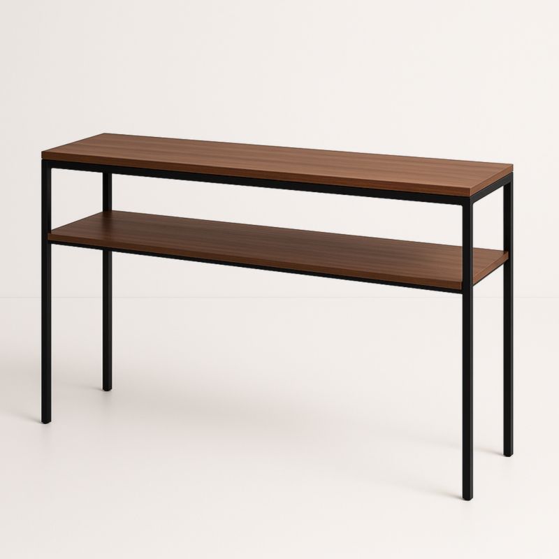 Table Console Bois Métal Noir 120 cm
