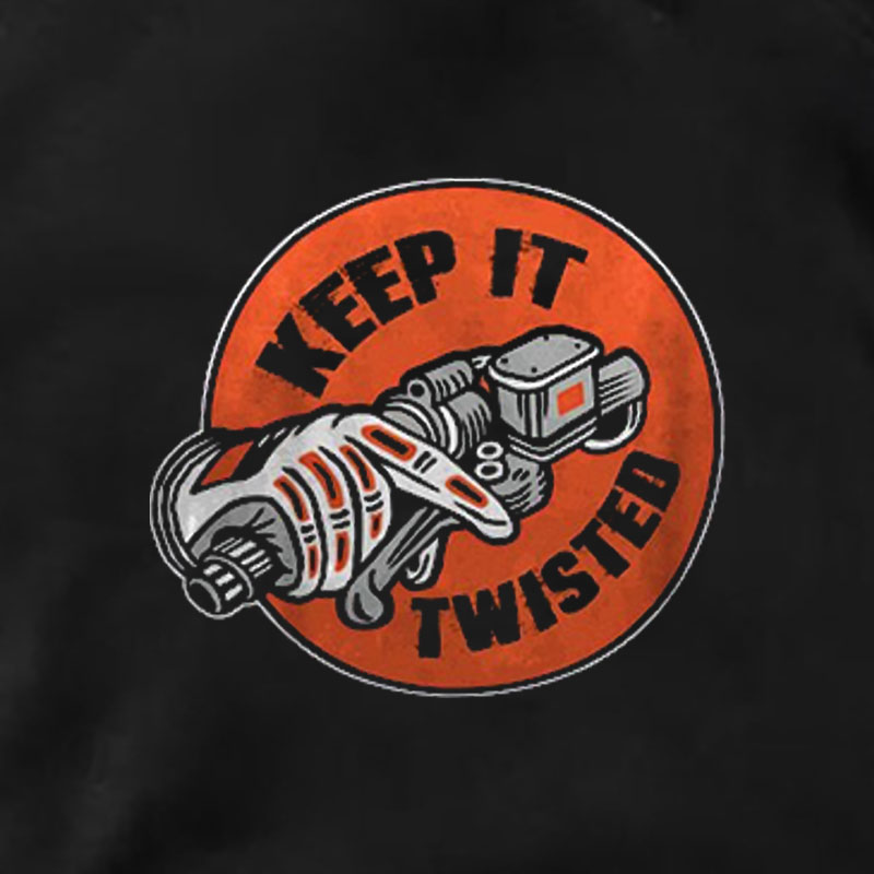 KEEP IT TWISTED Motor Head Graphic Casual Print T-shirt