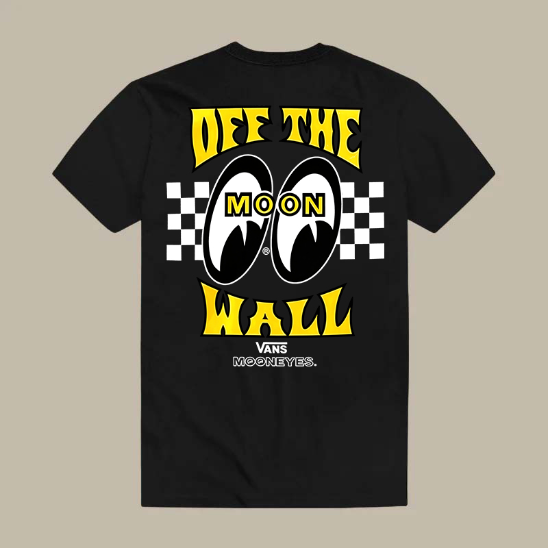 Mooneyes X Hoonigan Classic Car Racing Collaboration Printed Men's T-shirt