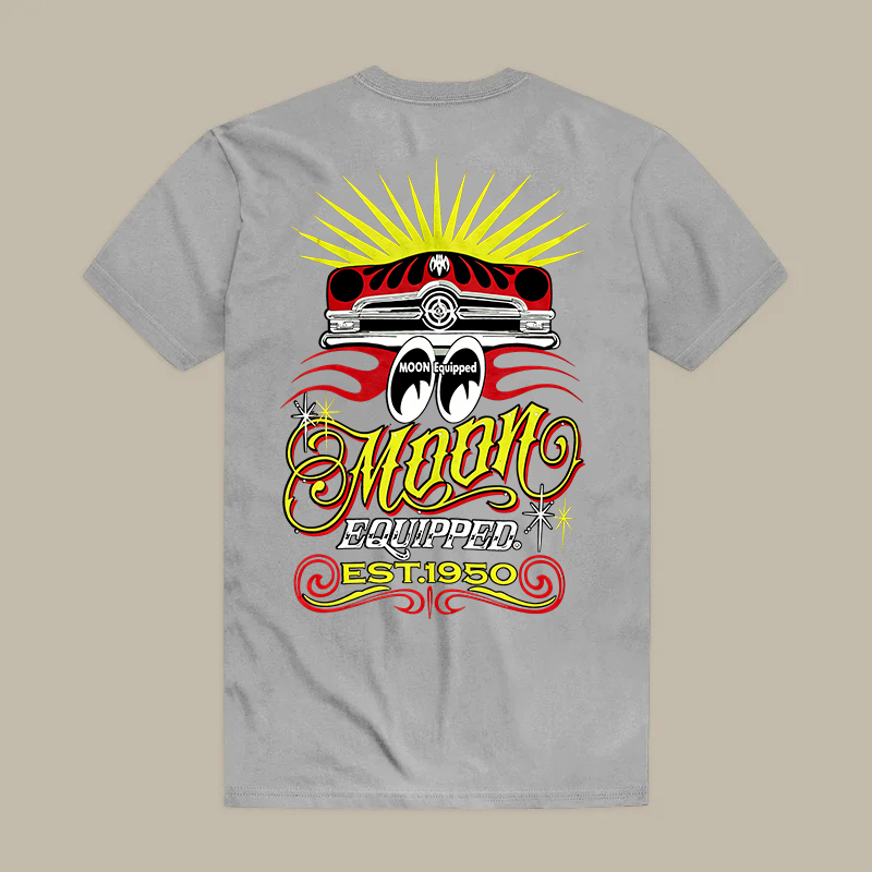 Moon Equipped Est 1950 Hot Rod Car Retro Art Printed Men's T-shirt