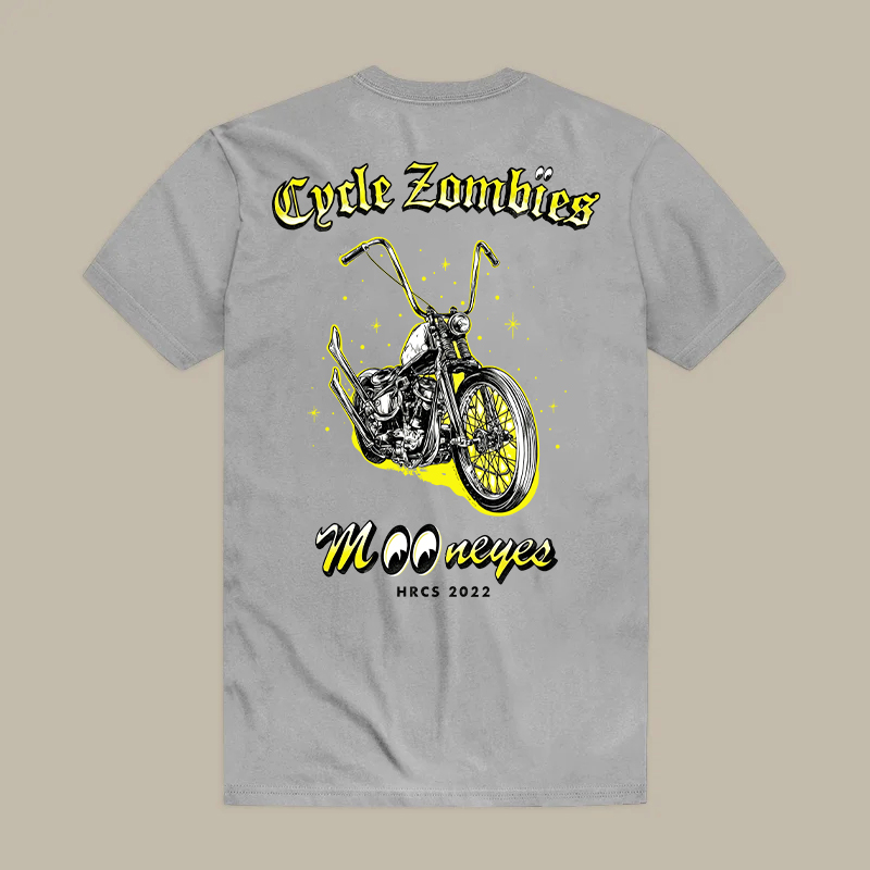 Cycle Zombies X Mooneyes Hrcs 2022 Chopper Bike Printed Men's T-shirt