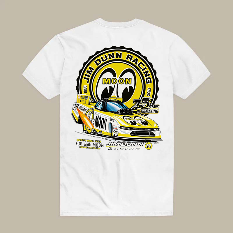 Jim Dunn Racing Moon 1950 2025 75 Years In The Making Printed Men's T-shirt