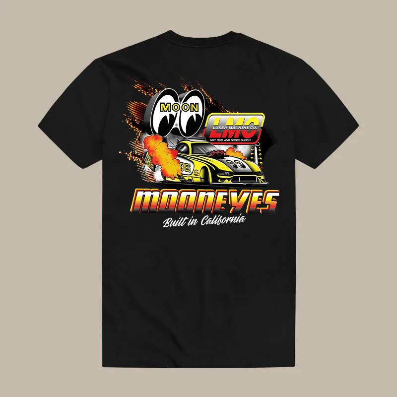 Lmc Loser Machine Co. Hot Rod And Speed Supply Mooneyes Built In California Printed Men's T-shirt