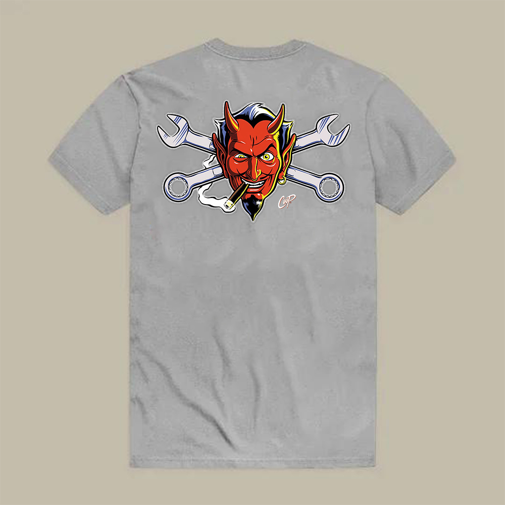 Devil & Wrenches Black Tee Printed Men's T-shirt