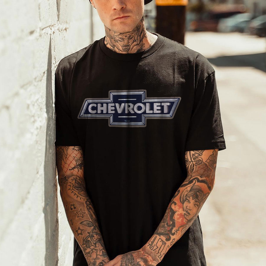 Chevrolet Bowtie Logo Printed Men's T-shirt
