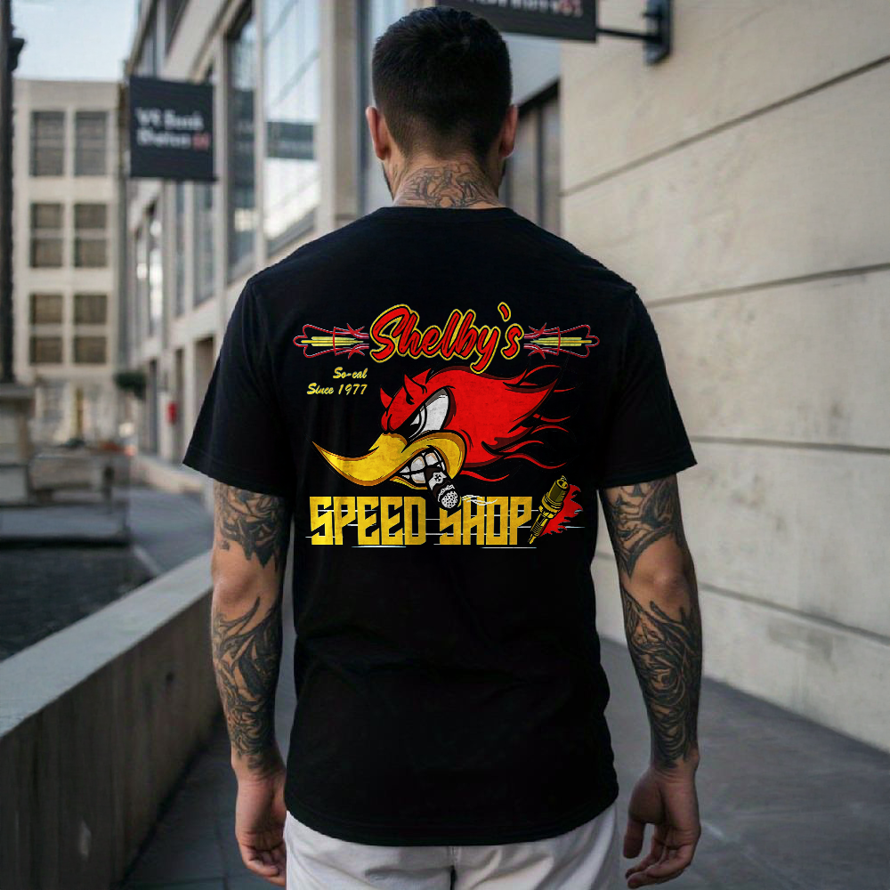 Shelby's Speed Shop Angry Duck So-cal Since 1977 Printed Men's T-shirt