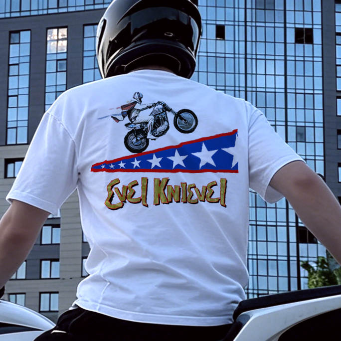 Evel Knievel Ramp Stunt Printed Men's T-shirt