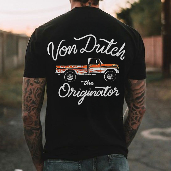 Von Dutch Kustom Kulture The Originator Truck Printed Men's T-shirt