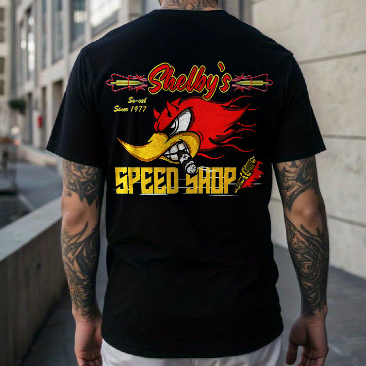 Shelby's Speed Shop Angry Duck So-cal Since 1977 Printed Men's T-shirt