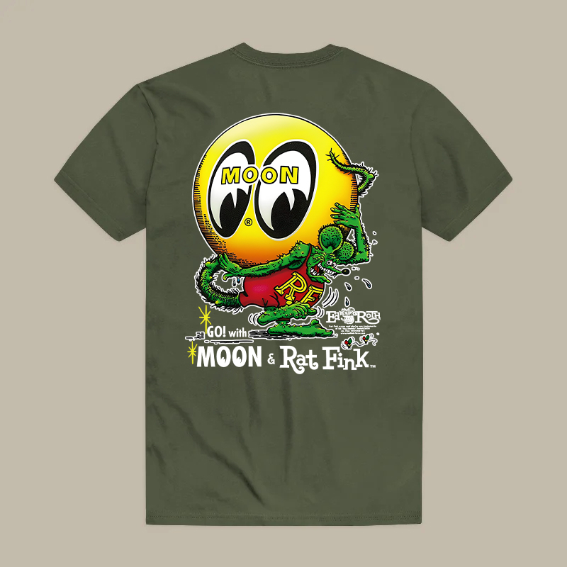 Go! With Moon & Rat Fink Printed Men's T-shirt