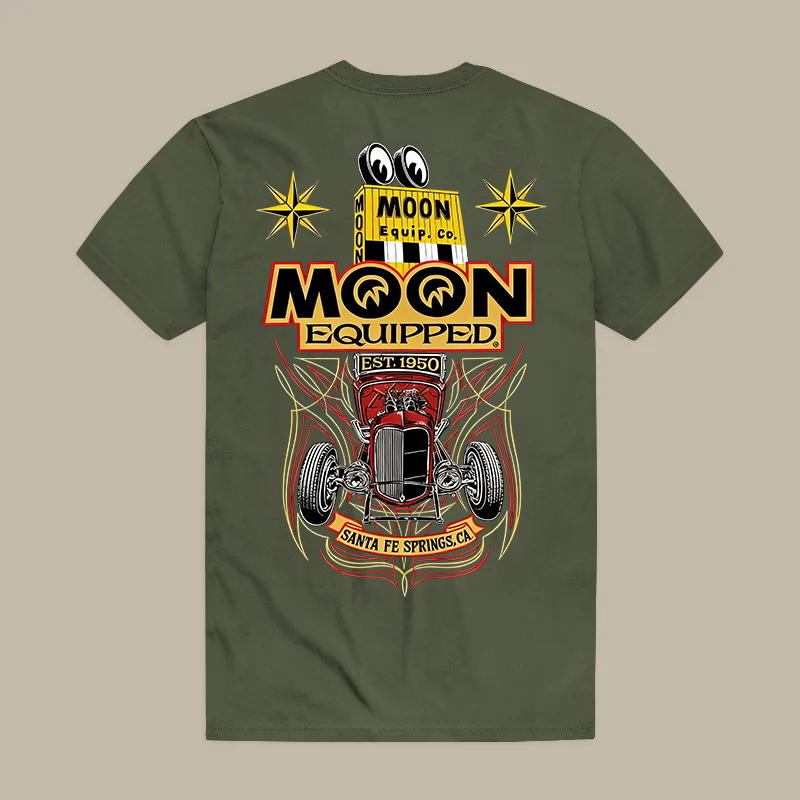 Moon Equipped Vintage Hot Rod Car Est 1950 Printed Men's T-shirt