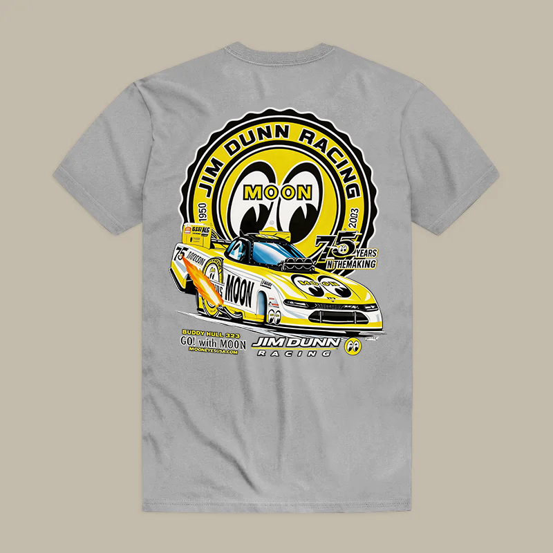 Jim Dunn Racing Moon 1950 2025 75 Years In The Making Printed Men's T-shirt